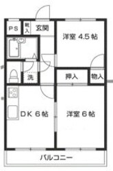 オークハイツS棟の物件間取画像